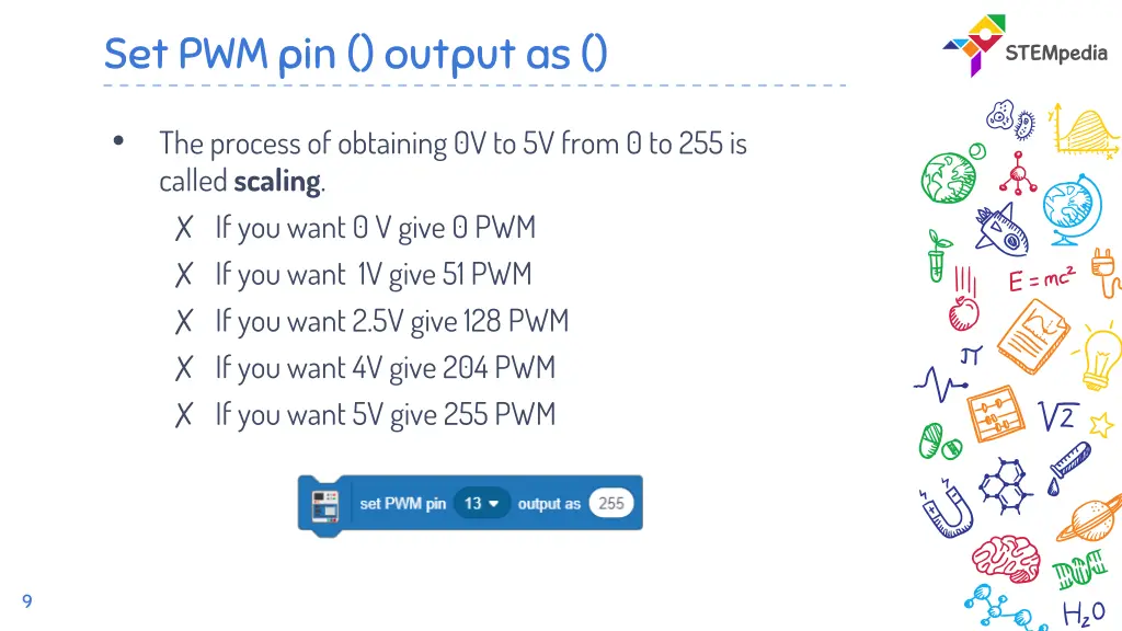 set pwm pin output as