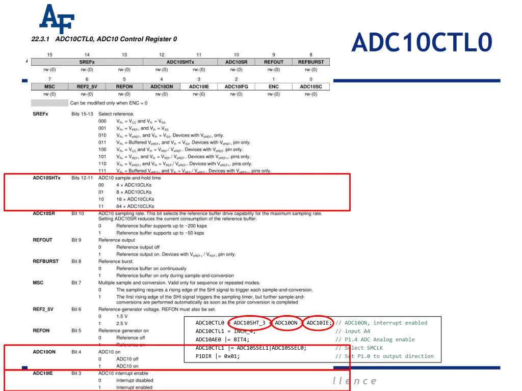 adc10ctl0