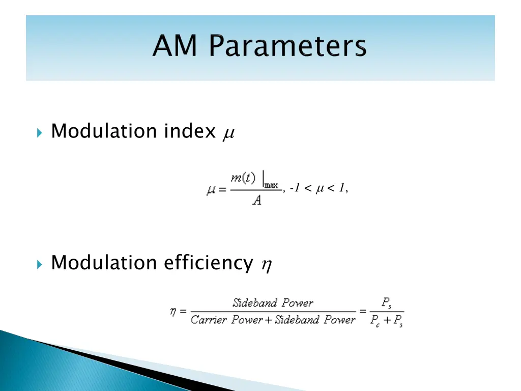 modulation index