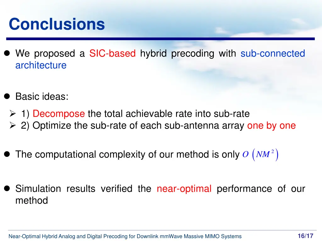 conclusions