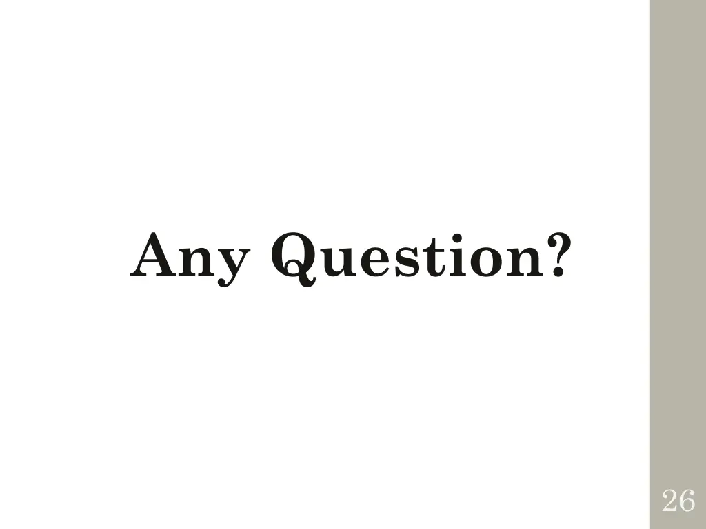 any question