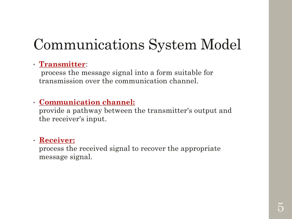 communications system model 1