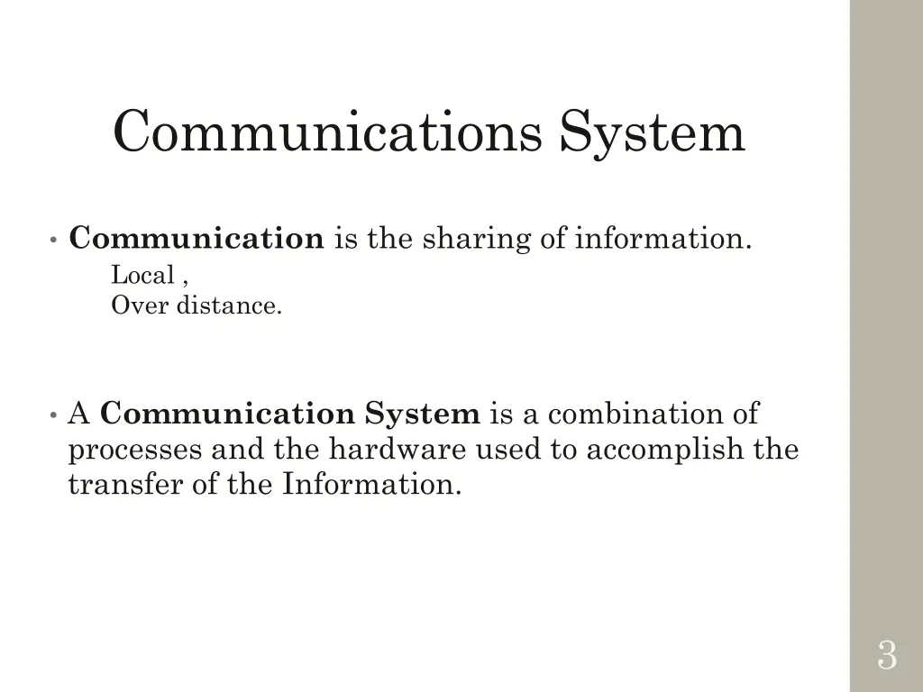 communications system