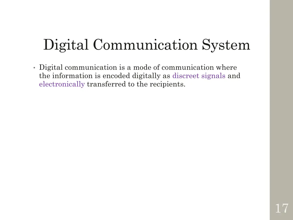 digital communication system