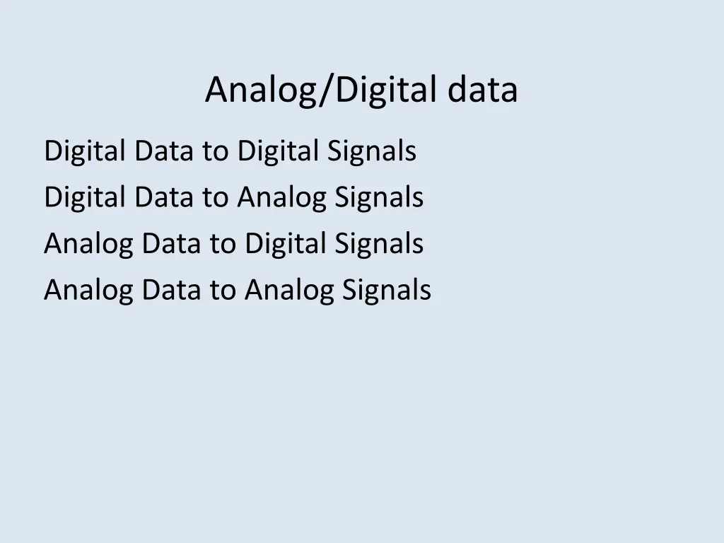 analog digital data