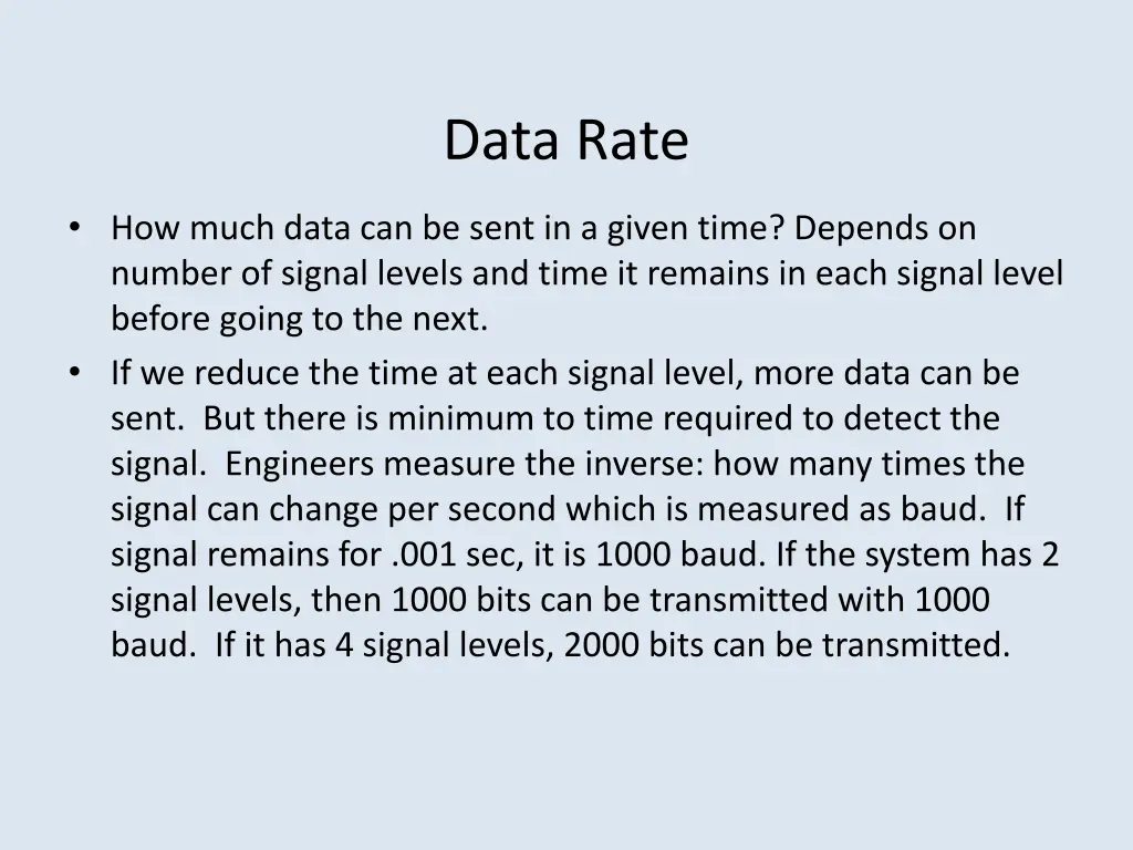data rate