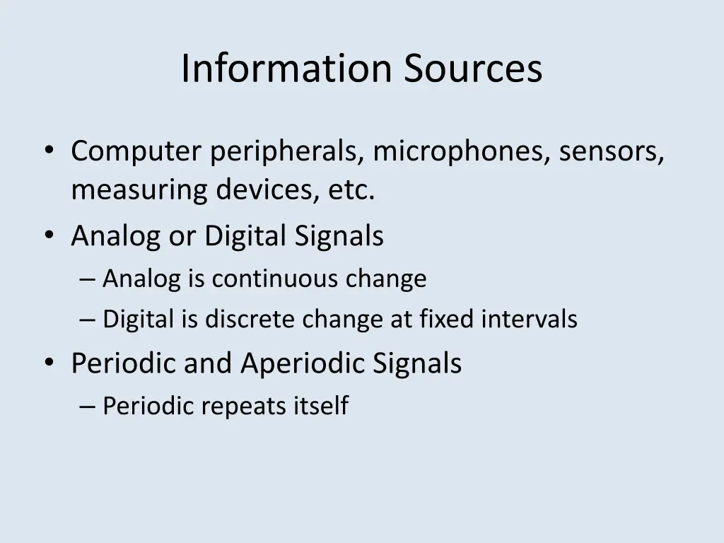 information sources
