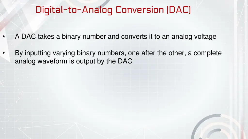 digital to analog conversion dac