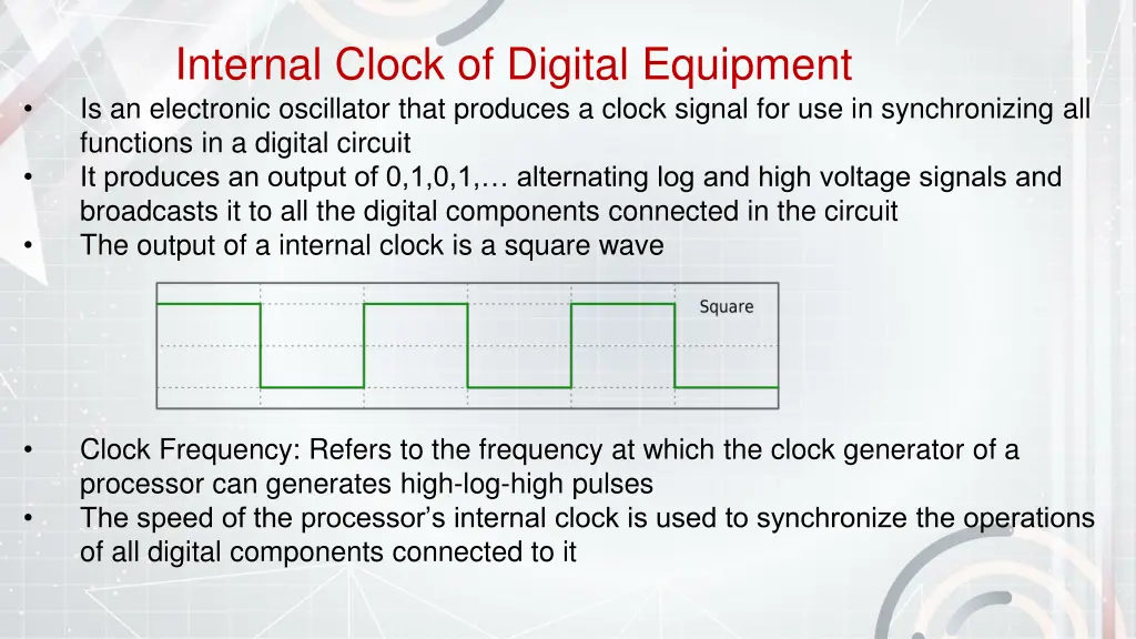 internal clock of digital equipment