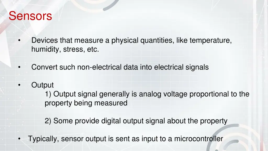 sensors