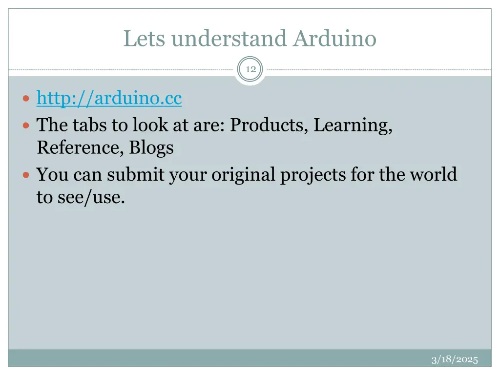 lets understand arduino