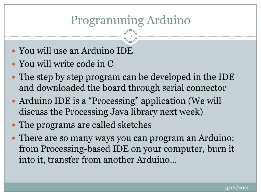 programming arduino