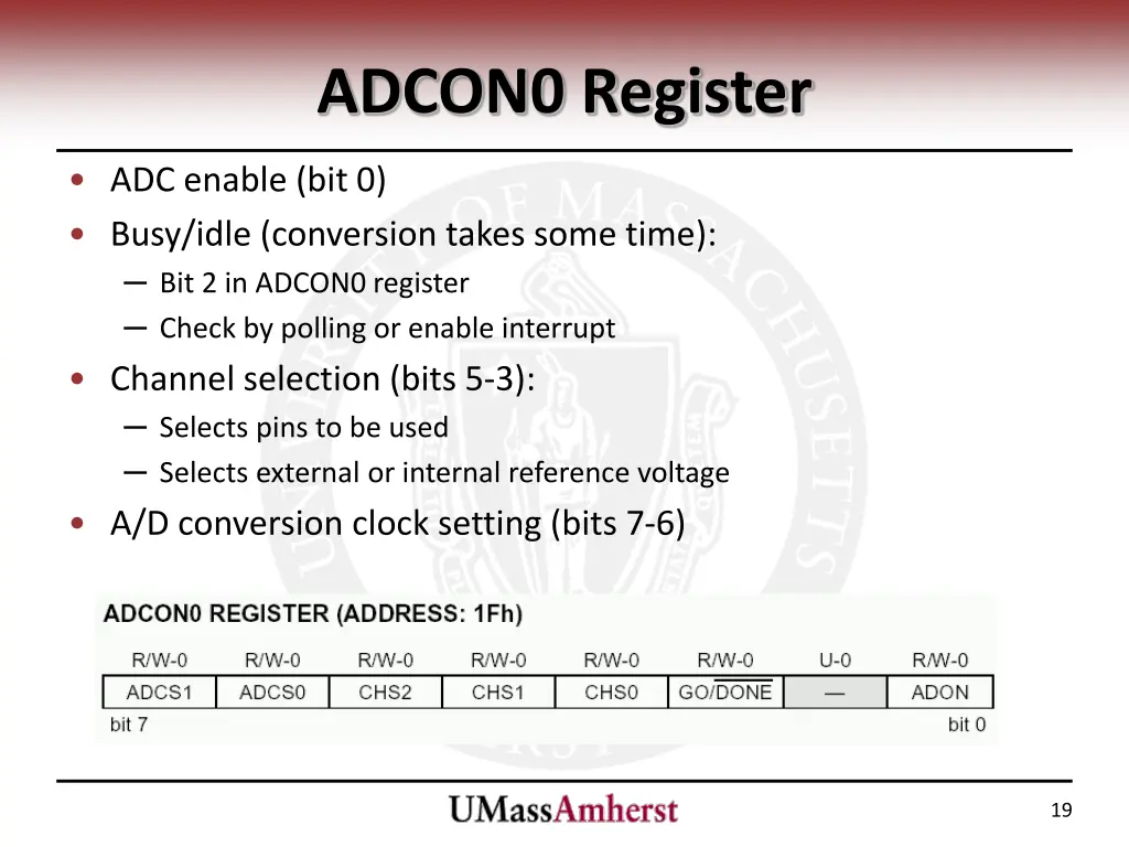 adcon0 register