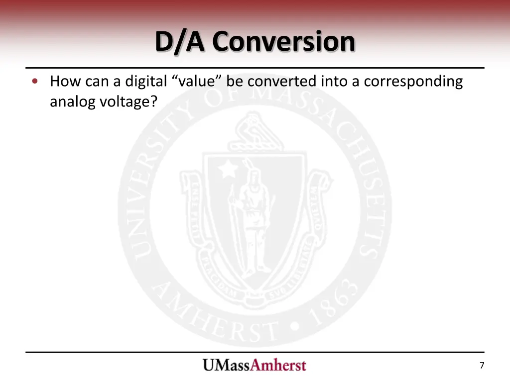 d a conversion