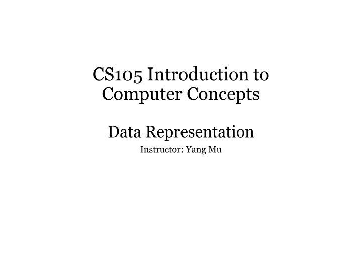 cs105 introduction to computer concepts