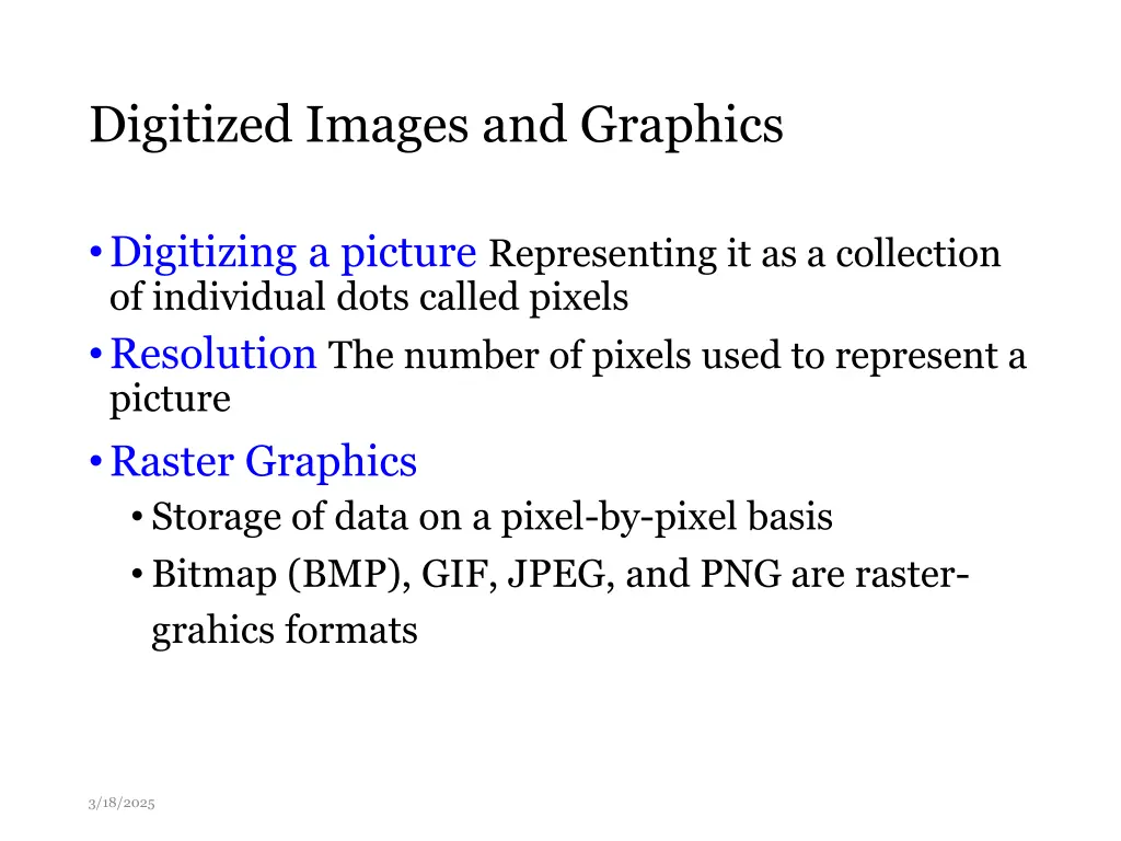 digitized images and graphics