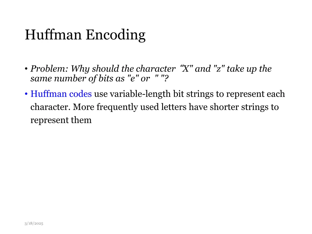 huffman encoding