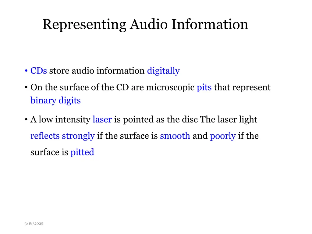 representing audio information 4