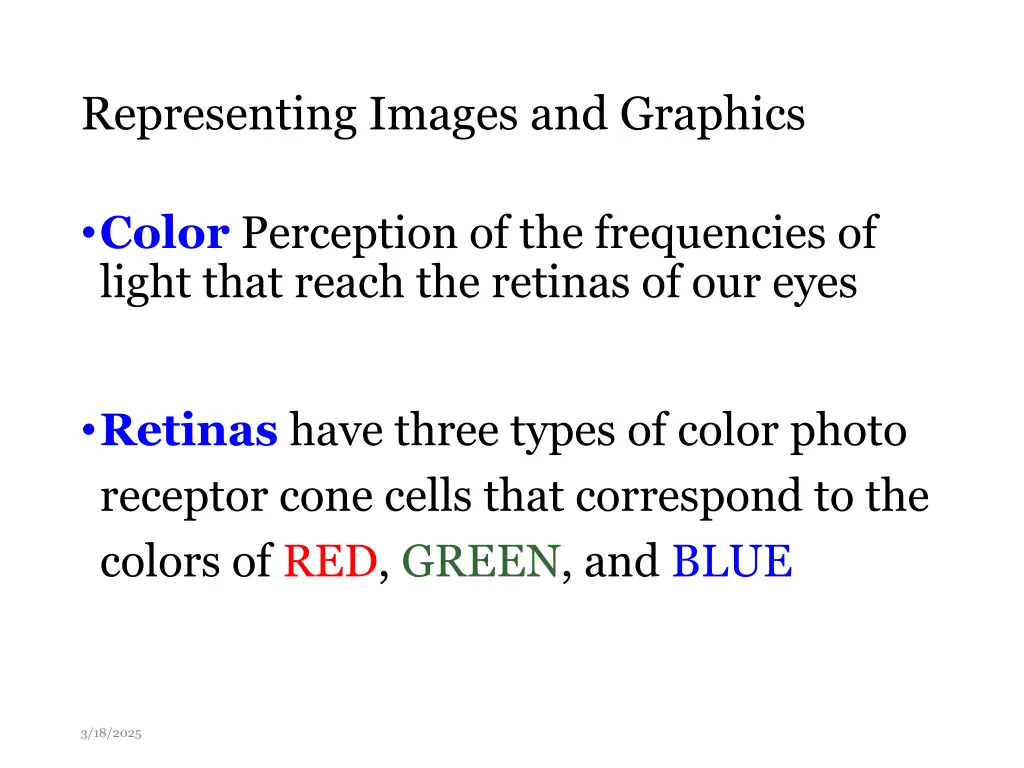 representing images and graphics