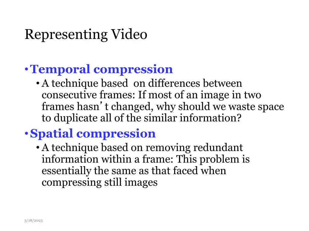 representing video 1