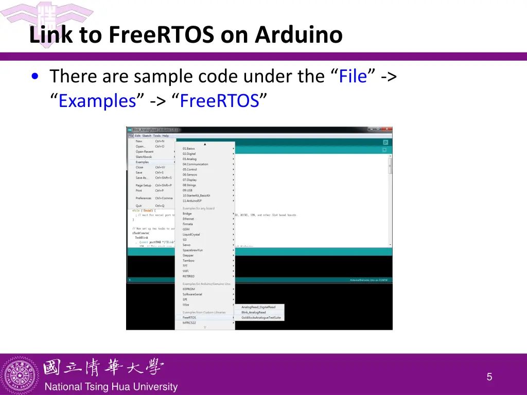 link to freertos on arduino 3