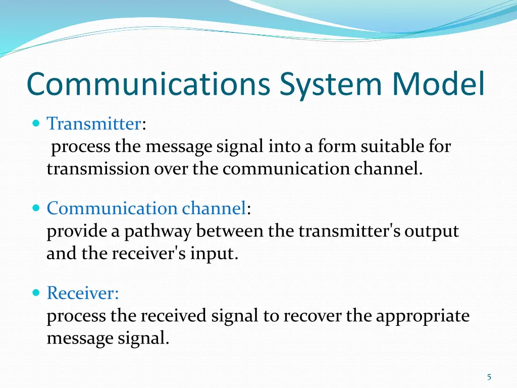 communications system model 1
