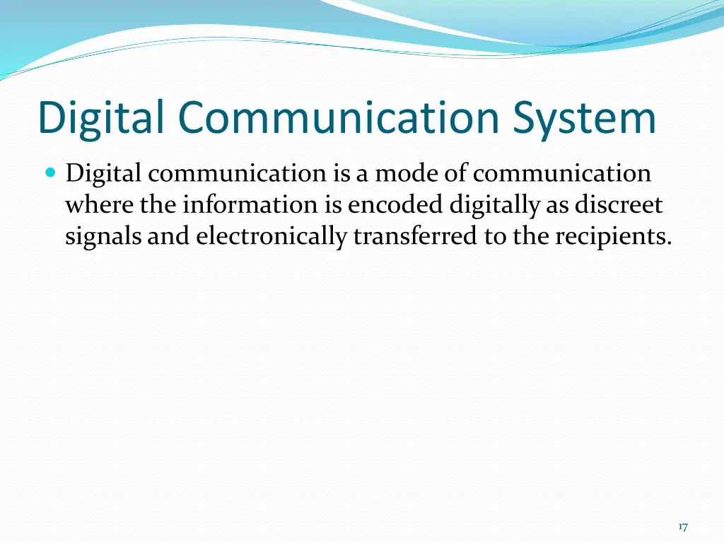 digital communication system
