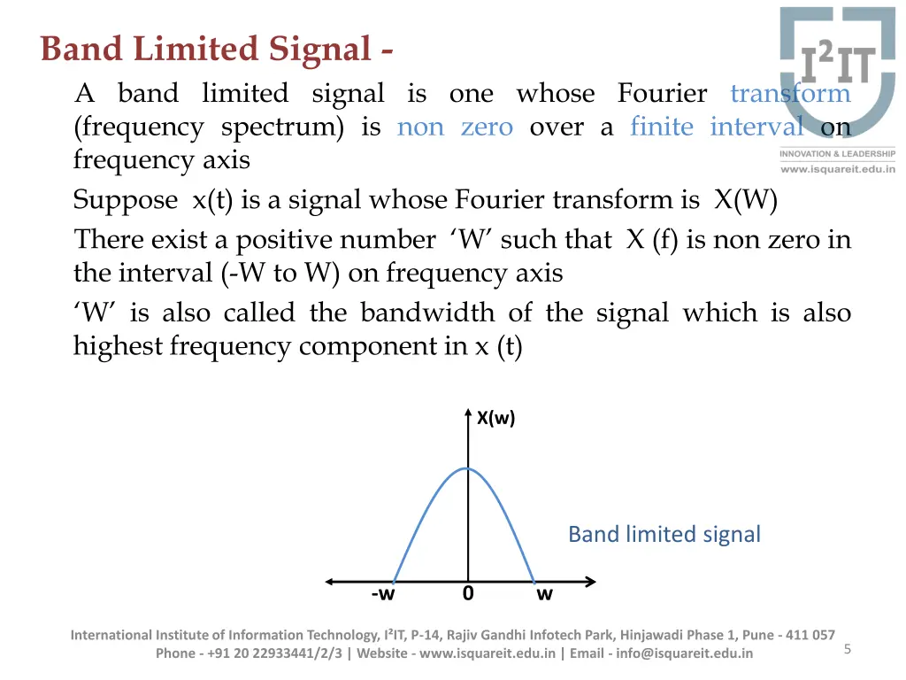 band limited signal a band limited signal