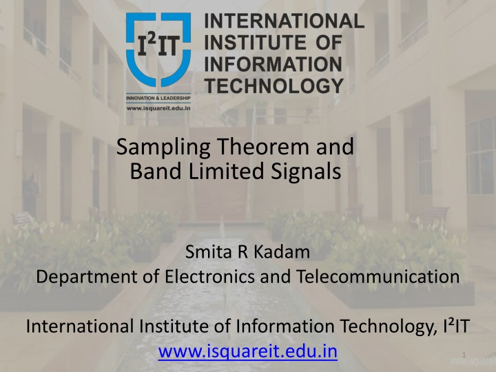 sampling theorem and band limited signals