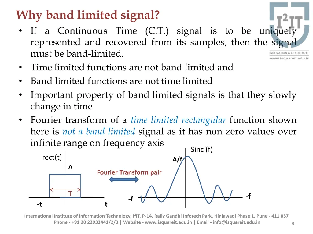 why band limited signal if a continuous time