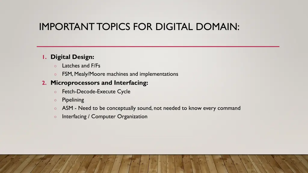 important topics for digital domain