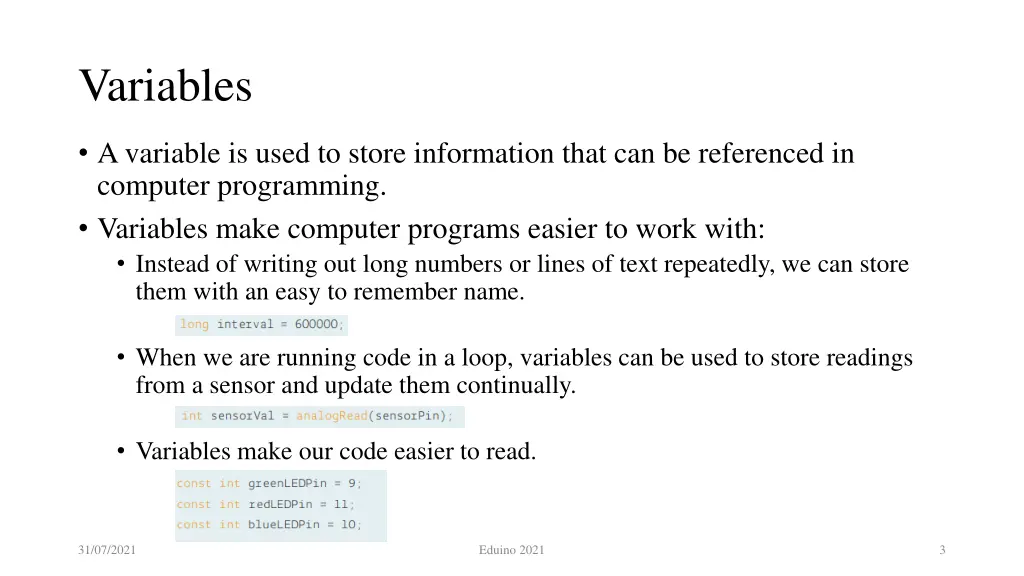 variables