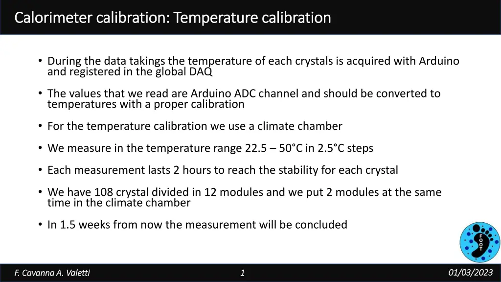 calorimeter calibration temperature calibration