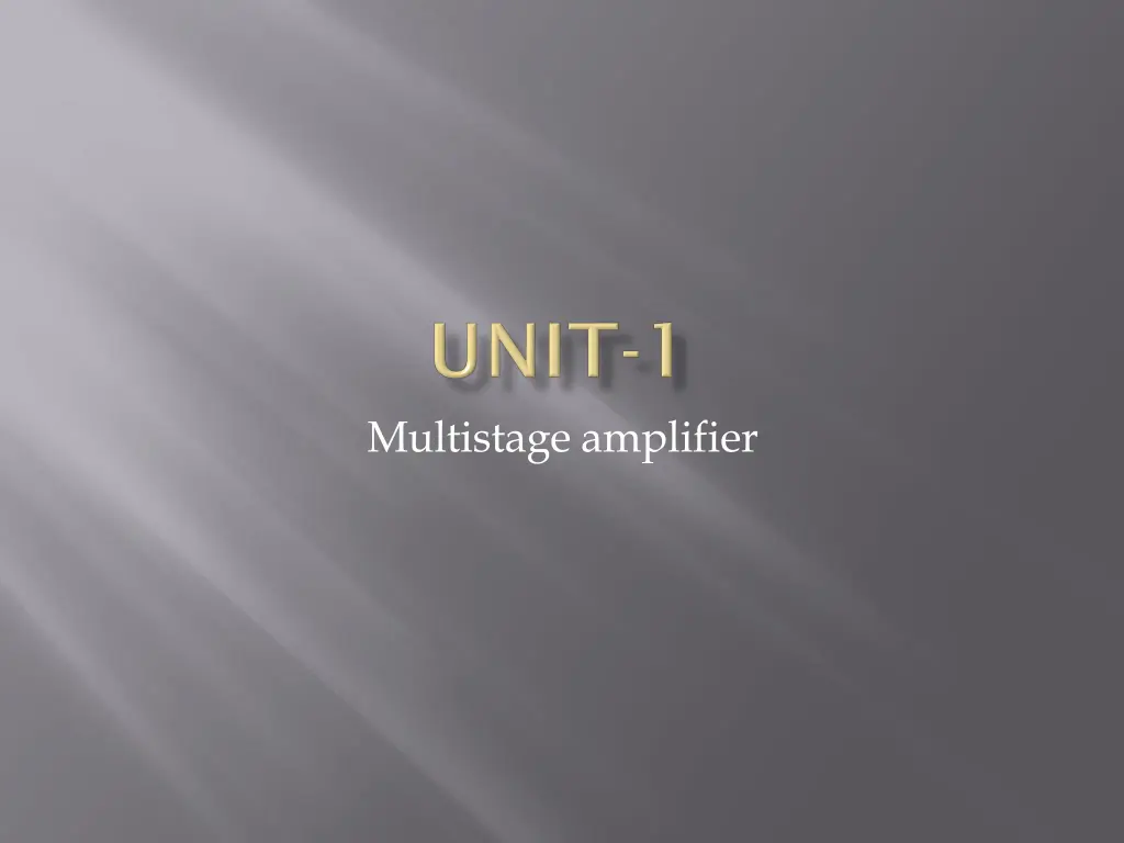 multistage amplifier