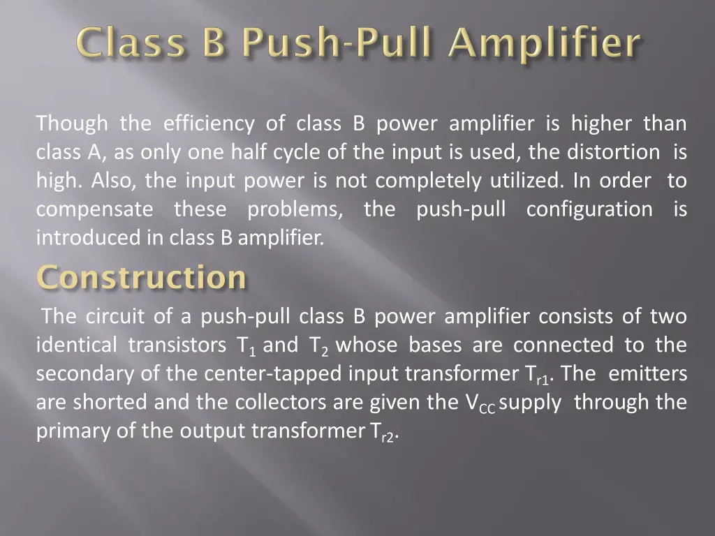 though the efficiency of class b power amplifier