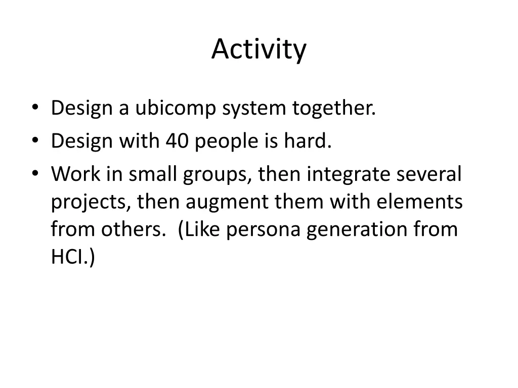 activity