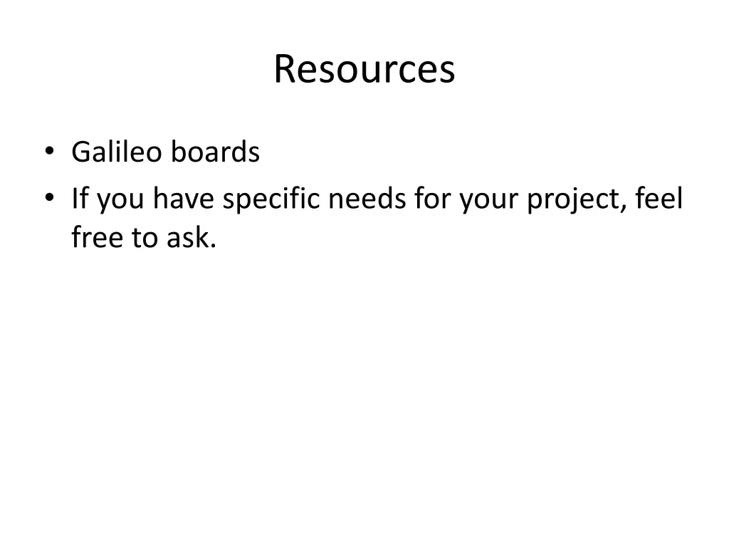 resources