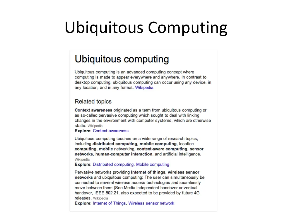 ubiquitous computing
