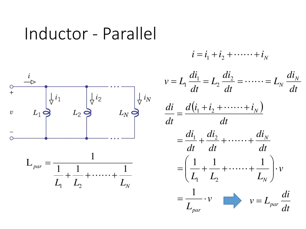 inductor parallel
