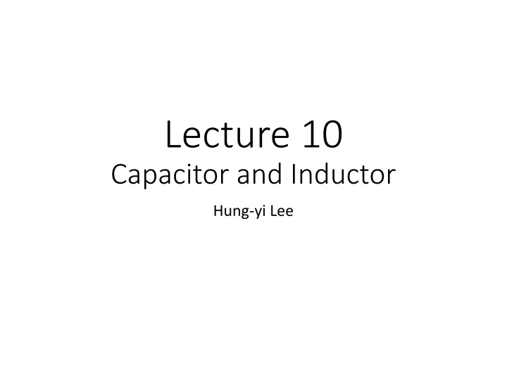 lecture 10 capacitor and inductor