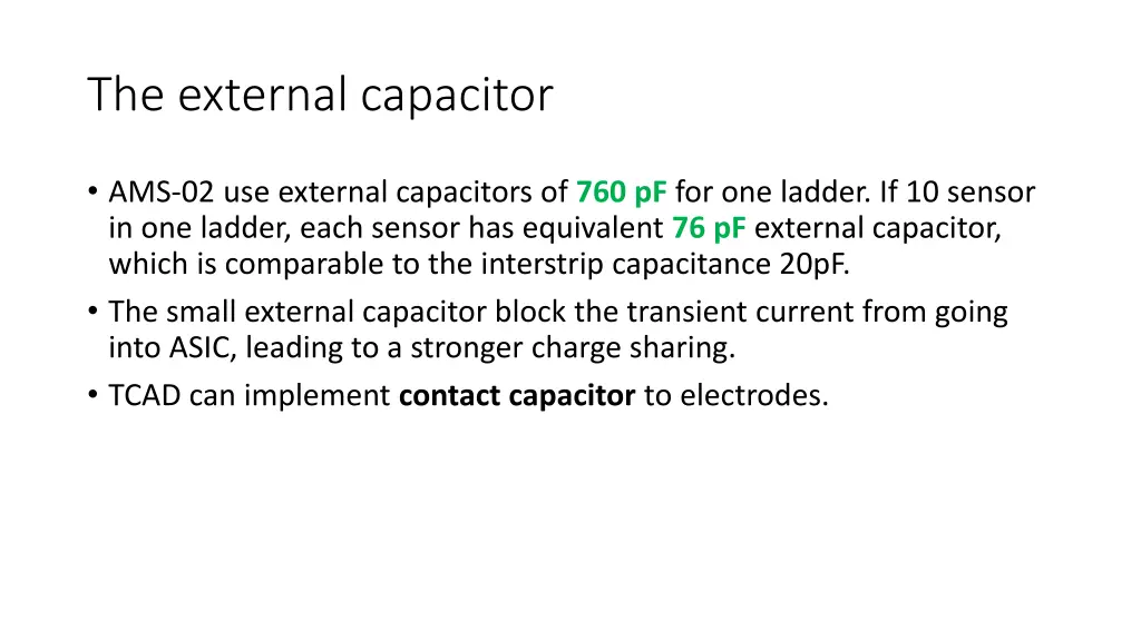 the external capacitor