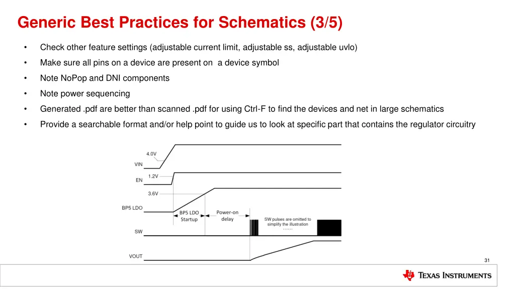generic best practices for schematics 3 5