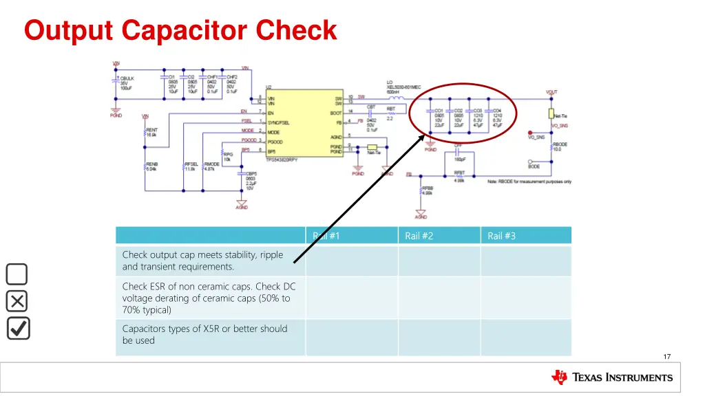 output capacitor check