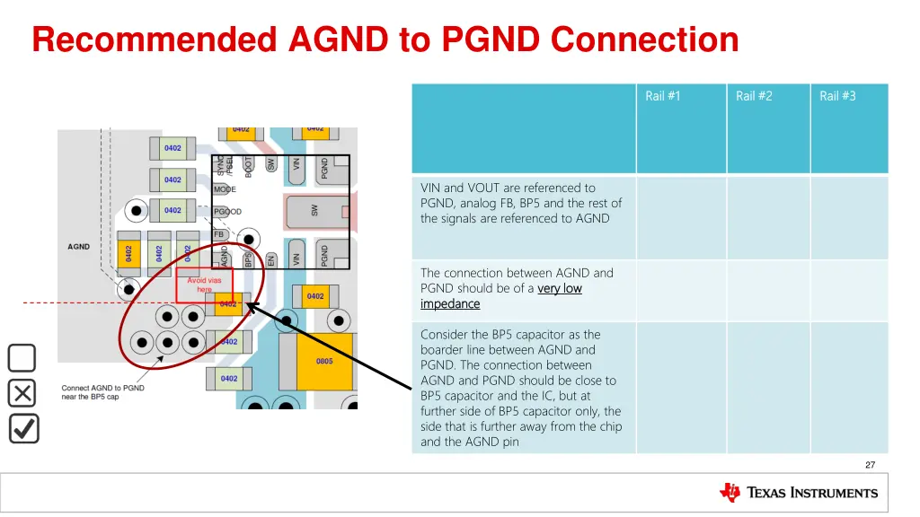 recommended agnd to pgnd connection