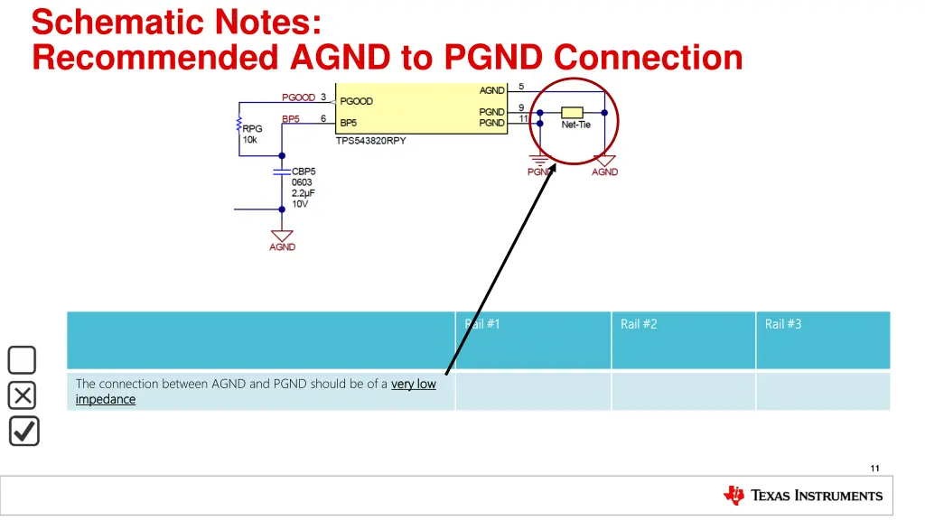 schematic notes recommended agnd to pgnd