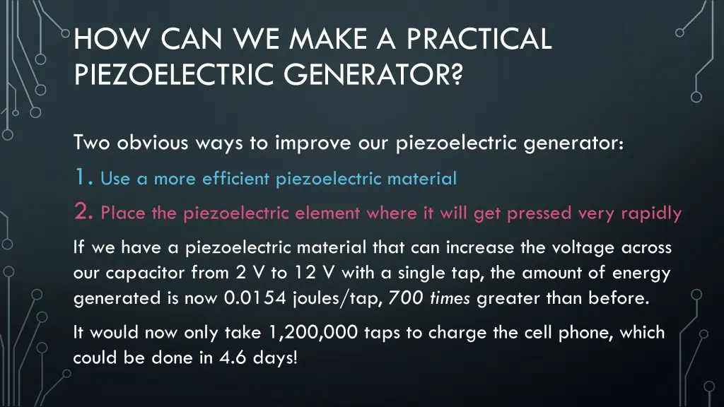 how can we make a practical piezoelectric