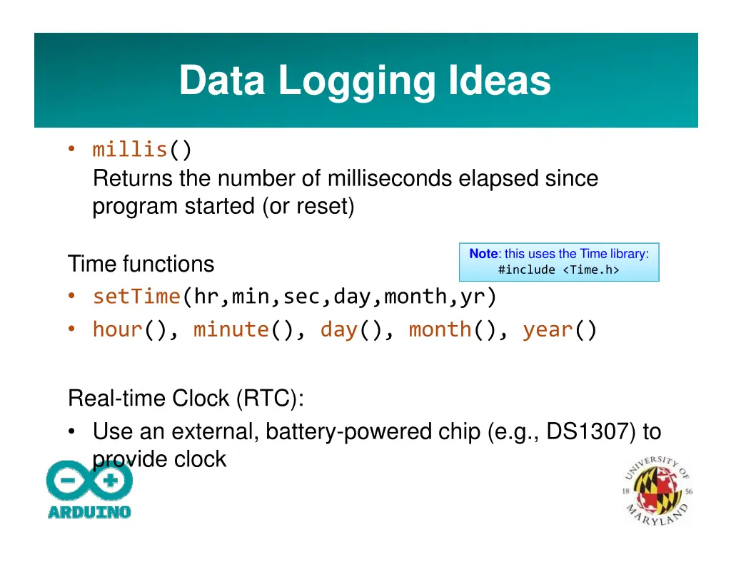 data logging ideas