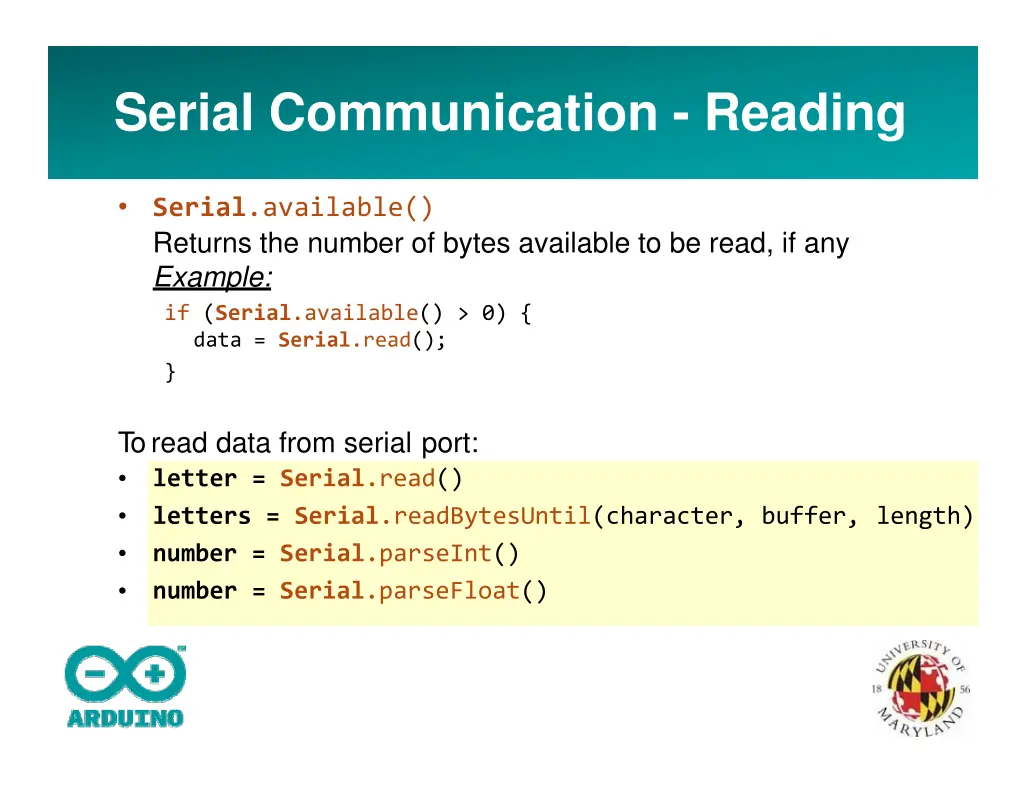serial communication reading