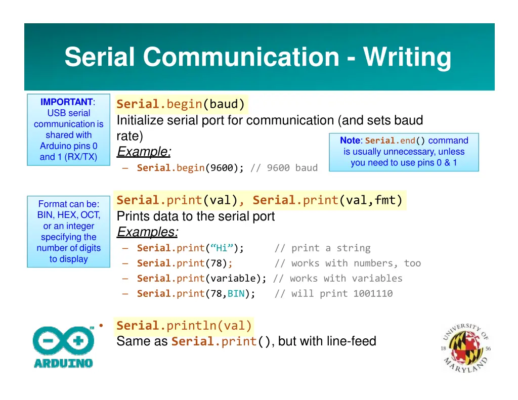 serial communication writing
