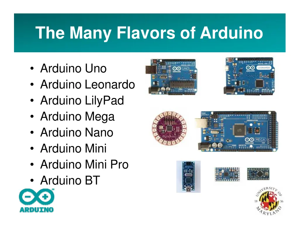 the many flavors of arduino